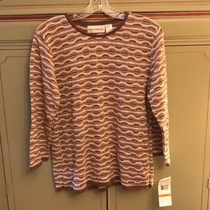 Tan and brown sweater